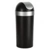 Black & Nickel Venti Trash Can, 16.5gal -Household Items Shop black nickel venti trash can 16.5gal