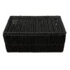 Black Paper Storage Basket With Lid, Small 2 Black Paper Storage Basket With Lid, Small -Household Items Shop black paper storage basket with lid small