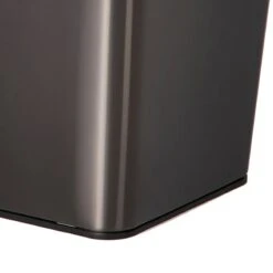 Black Stainless Steel Open Top Bin, 11.7l -Household Items Shop black stainless steel open top bin 11.7l 2