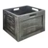 Black Wash Wooden Crate, Medium 1 Black Wash Wooden Crate, Medium -Household Items Shop black wash wooden crate medium