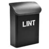 Black & White Metal Rectangle Lint Box -Household Items Shop black white metal rectangle lint box