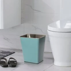 Blue Stainless Steel Open Top Bin, 11.7l 11 Blue Stainless Steel Open Top Bin, 11.7l -Household Items Shop blue stainless steel open top bin 11.7l 4