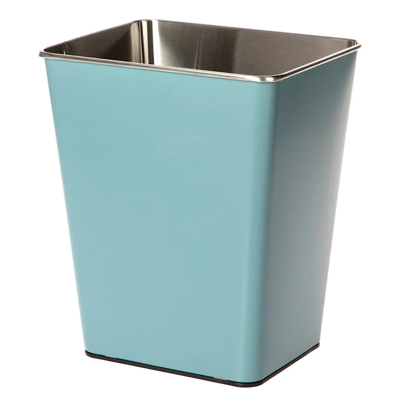 Blue Stainless Steel Open Top Bin, 11.7l 3 Blue Stainless Steel Open Top Bin, 11.7l