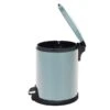 Blue Stainless Steel Round Pedal Bin, 5l -Household Items Shop blue stainless steel round pedal bin 5l
