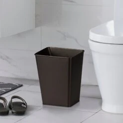 Brown Stainless Steel Open Top Bin, 11.7l -Household Items Shop brown stainless steel open top bin 11.7l 4