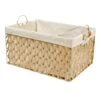 Chevy Natural Wicker Rectangle Storage Basket, Small -Household Items Shop chevy natural wicker rectangle storage basket small