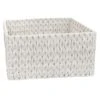 Chunky White Rectangle Fabric Storage Basket, Large -Household Items Shop chunky white rectangle fabric storage basket large