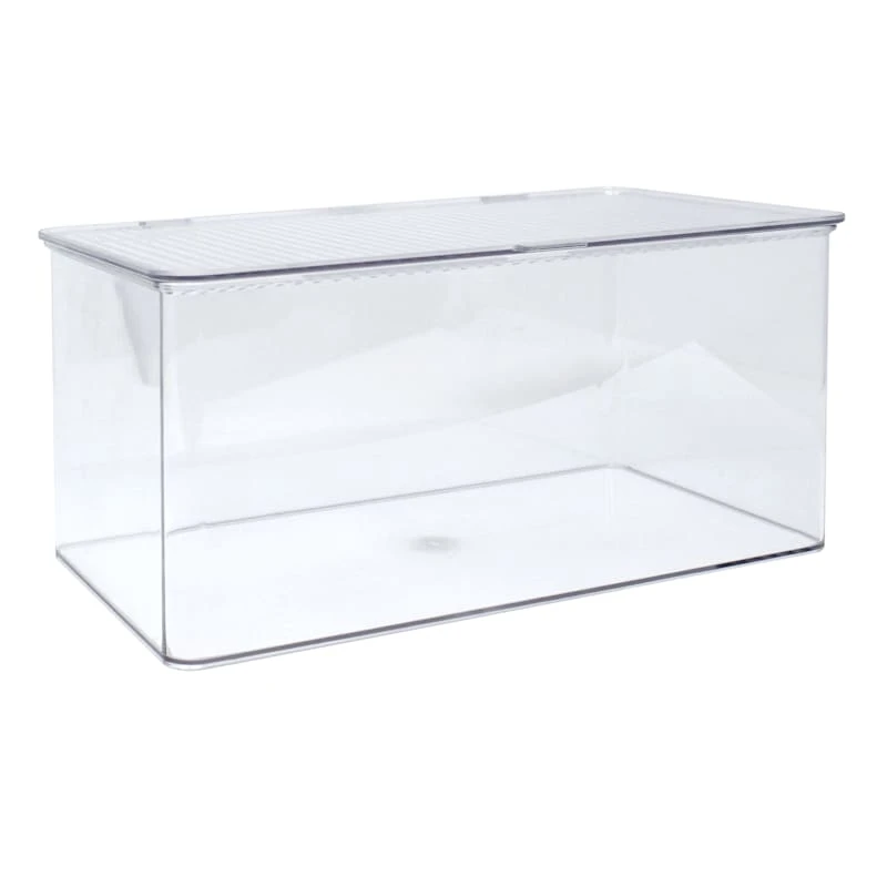 Clear Hinged Storage Bin, Medium 3 Clear Hinged Storage Bin, Medium