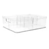 Clear Storage Bin With Divider, Extra Large -Household Items Shop clear storage bin with divider extra large