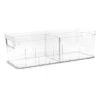 Clear Storage Bin With Divider, Large -Household Items Shop clear storage bin with divider large
