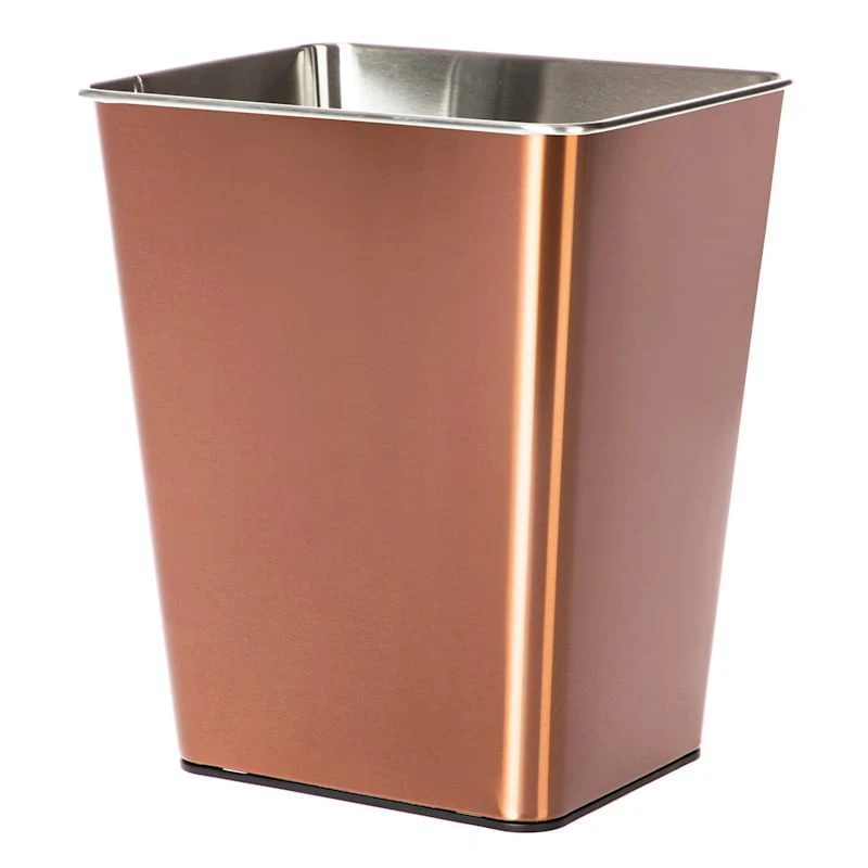 Copper Stainless Steel Open Top Bin, 11.7l 3 Copper Stainless Steel Open Top Bin, 11.7l