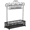 Damask Matte Black Wire Jewelry Stand 2 Damask Matte Black Wire Jewelry Stand -Household Items Shop damask matte black wire jewelry stand