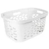 Ezy Storage Fleur Laundry Basket, White -Household Items Shop ezy storage fleur laundry basket white