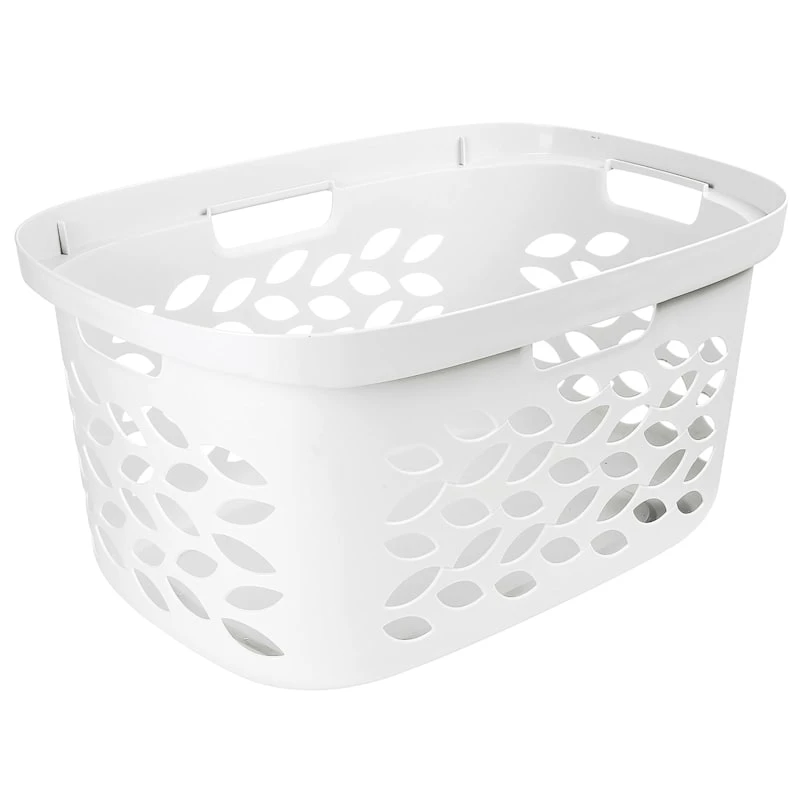 Ezy Storage Fleur Laundry Basket, White 3 Ezy Storage Fleur Laundry Basket, White
