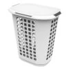 Ezy Storage Laundry Hamper With Lid, White -Household Items Shop ezy storage laundry hamper with lid white