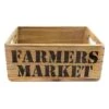 Farmers Market Wooden Crate, Medium -Household Items Shop farmers market wooden crate medium