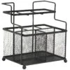 Garbo Matte Black Wire Rectangle Styling Station -Household Items Shop garbo matte black wire rectangle styling station
