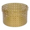 Geo Gold Round Metal Storage Basket, Medium -Household Items Shop geo gold round metal storage basket medium