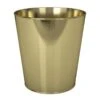 Glass Metal Waste Basket Gold -Household Items Shop glass metal waste basket gold
