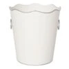 Grace Mitchell White With Silver Edges Trash Bin, 10.2" 1 Grace Mitchell White With Silver Edges Trash Bin, 10.2" -Household Items Shop grace mitchell white with silver edges trash bin 10.2