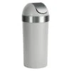 Grey Stainless Steel Venti Trash Can, 16.5gal -Household Items Shop grey stainless steel venti trash can 16.5gal