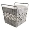 Grey Tapered Rope Laundry Hamper, Large -Household Items Shop grey tapered rope laundry hamper large