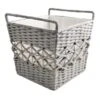 Grey Tapered Rope Laundry Hamper, Small