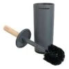Grey Toilet Brush & Canister -Household Items Shop grey toilet brush canister