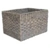 Grey Wash Water Hyacinth Storage Basket, Large -Household Items Shop grey wash water hyacinth storage basket large