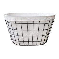 Grid Patterned Wire Laundry Basket
