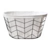 Herringbone Pattern Wire Laundry Basket -Household Items Shop herringbone pattern wire laundry basket