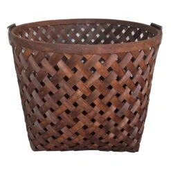 Honeybloom Chipwood Tall Round Basket, Large