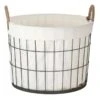 Lined Round Wire Storage Basket, Large -Household Items Shop lined round wire storage basket large