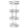 Manhattan 4-Tier Corner Storage Stand, Chrome -Household Items Shop manhattan 4 tier corner storage stand chrome