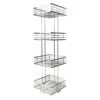 Manhattan 4-Tier Square Storage Stand, Chrome -Household Items Shop manhattan 4 tier square storage stand chrome