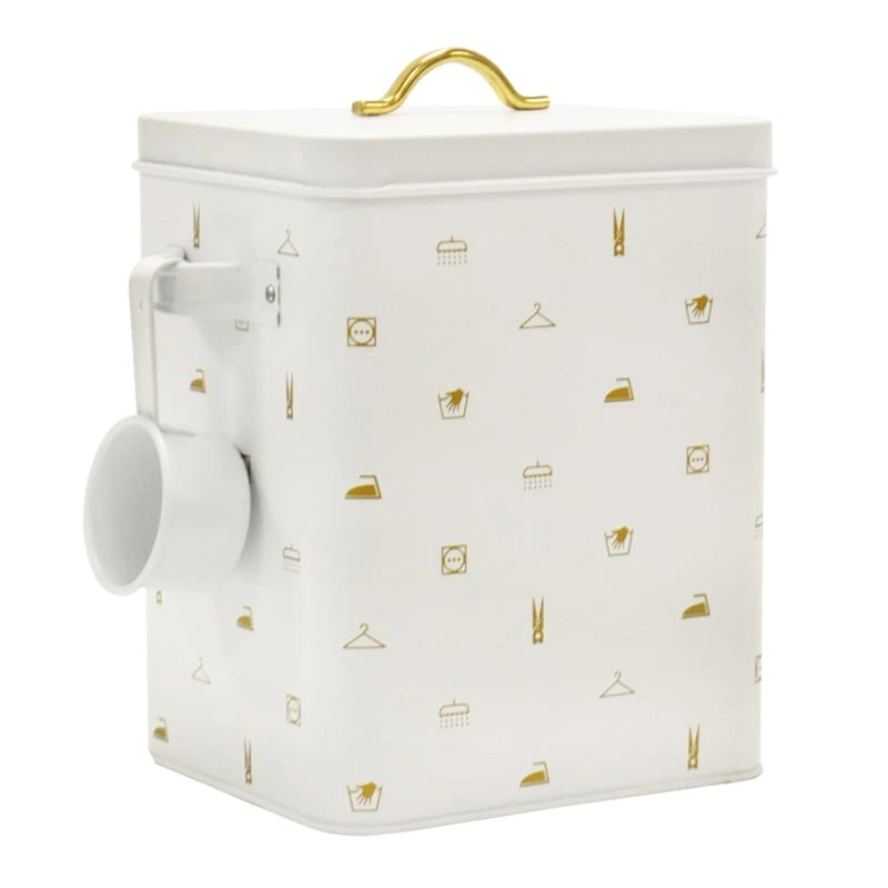 Matisse White & Gold Canister, Large 3 Matisse White & Gold Canister, Large