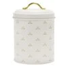 Matisse White & Gold Round Canister, Medium 2 Matisse White & Gold Round Canister, Medium -Household Items Shop matisse white gold round canister medium