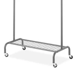 Metal Garment Rack, Gunmetal -Household Items Shop metal garment rack gunmetal 2
