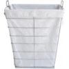Metal Wire Rectangle Laundry Hamper & Liner, Metallic