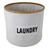 Natural Round Bamboo Fabric Laundry Basket, Large -Household Items Shop natural round bamboo fabric laundry basket large