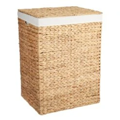 Natural Water Hyacinth Laundry Hamper, Large