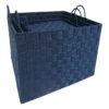 Navy Weave Storage Box, Large 1 Navy Weave Storage Box, Large -Household Items Shop navy weave storage box large