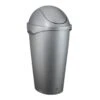 Nickel Swing-Top Trash Can, 12gal -Household Items Shop nickel swing top trash can 12gal
