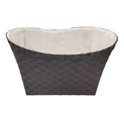 Non Woven Oval Bottom Basket With Liner, Grey