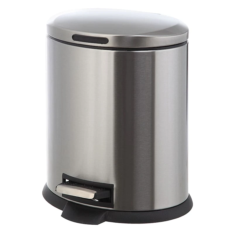 Oval Stainless Steel Pedal Bin, 5l 4 Oval Stainless Steel Pedal Bin, 5l - Image 2
