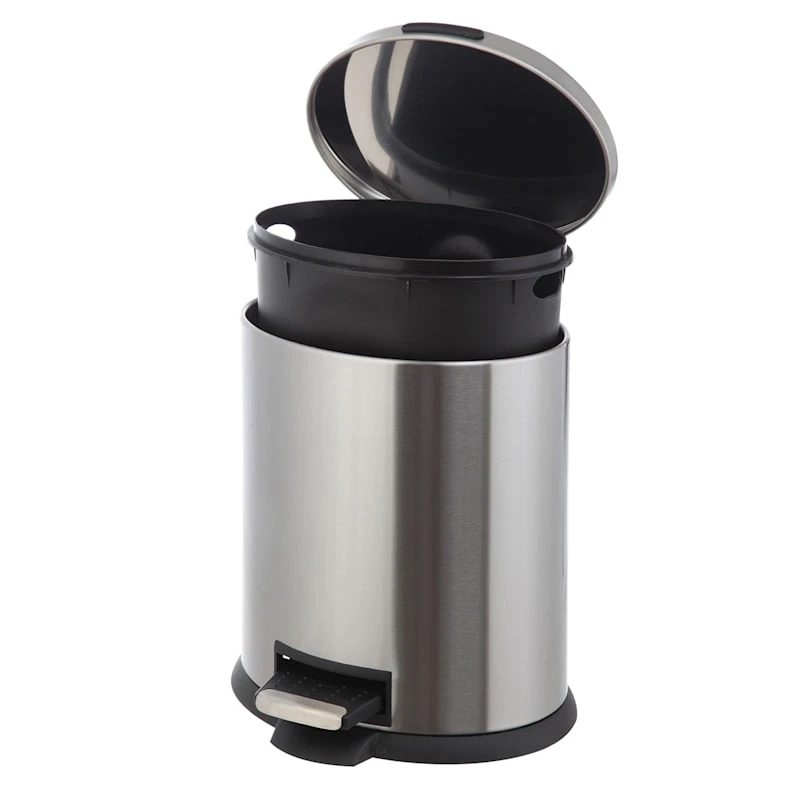 Oval Stainless Steel Pedal Bin, 5l 5 Oval Stainless Steel Pedal Bin, 5l - Image 3