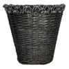 Oval Willow Laundry Hamper, Grey -Household Items Shop oval willow laundry hamper grey