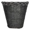 Oval Willow Spilt Laundry Hamper, Grey -Household Items Shop oval willow spilt laundry hamper grey