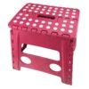 Pink Foldable Step Stool, 13" 2 Pink Foldable Step Stool, 13" -Household Items Shop pink foldable step stool 13