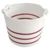 Providence Red Striped Cotton Rope Storage Basket, Large 2 Providence Red Striped Cotton Rope Storage Basket, Large -Household Items Shop providence red striped cotton rope storage basket large
